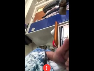 jerking with t-girl on facetime